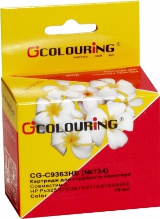 Картридж Colouring CG-C9363HE №134 для принтеров HP PS325/ 375/ 2613/ 2713/ 8153/ 8453/ 7103 Color водные