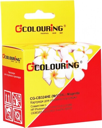 Картридж Colouring CG-CB324HE (№178XL) для принтеров HP Photosmart C5380/ C5383/ C6380/ C6383/ D5460/ D5463/ Premium Fax/ Pro B8553 Magenta водный