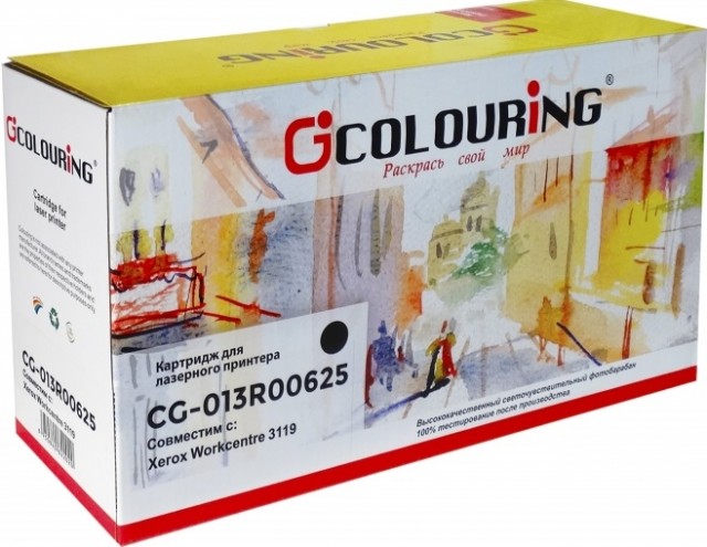 Картридж Colouring 013R00625 для принтеров Xerox WorkCentre 3119 Черный 3000 копий