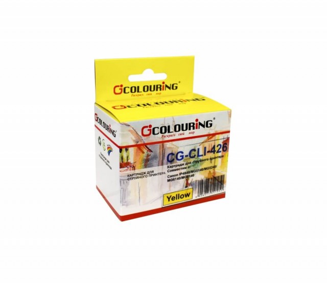 Картридж Colouring CG-CLI-426Y для принтеров Canon IP4840/ MG5140/ MG5240/ MG6140/ MG8140 Yellow водный
