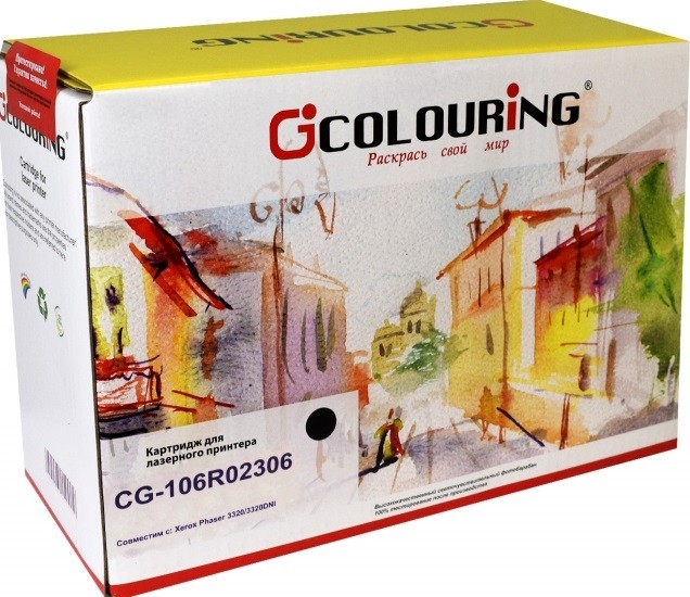Картридж Colouring 106R02306 для принтеров Xerox Phaser 3320DNI/ 3320 Черный 11000 копий