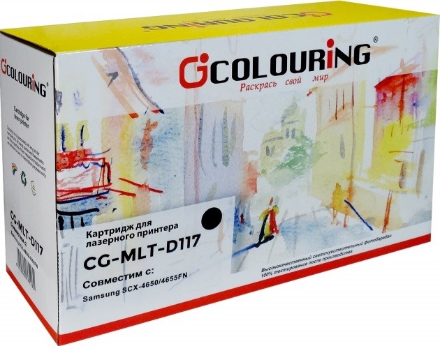 Картридж Colouring MLT-D117S для принтеров Samsung SCX-4650/ 4655FN Черный 2500 копий