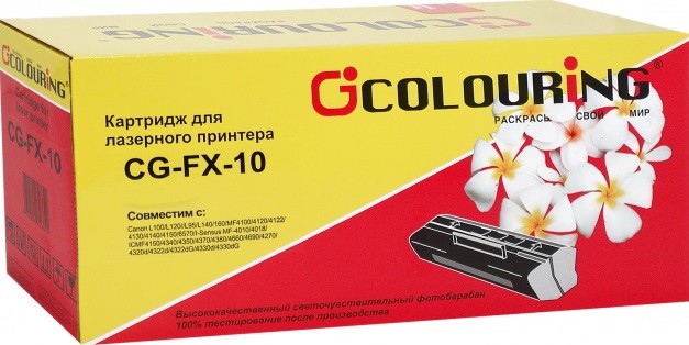 Картридж Colouring FX-10 для принтеров Canon Fax MF4010/ 4012/ 4120/ 4150/ 4270/ 4320/ 4322/ 4330/ 4340/ 4350/ 4370/ 4680 FAX-L100/ 110/ 120/ 160 Черный 2000 копий